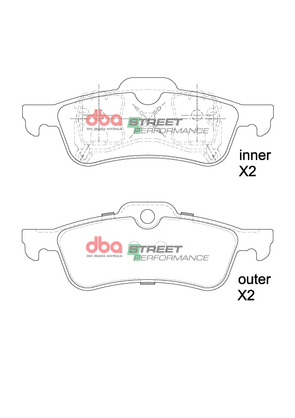 Rear Street Performance Brake Pads