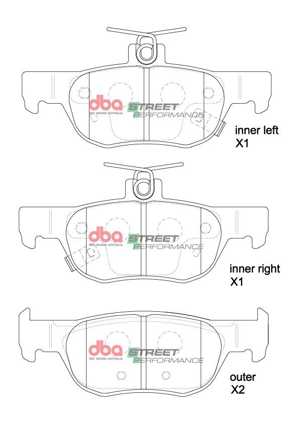 Rear Street Performance Brake Pads