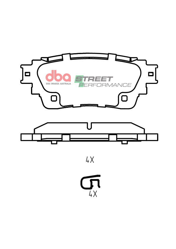 Rear Street Performance Brake Pads