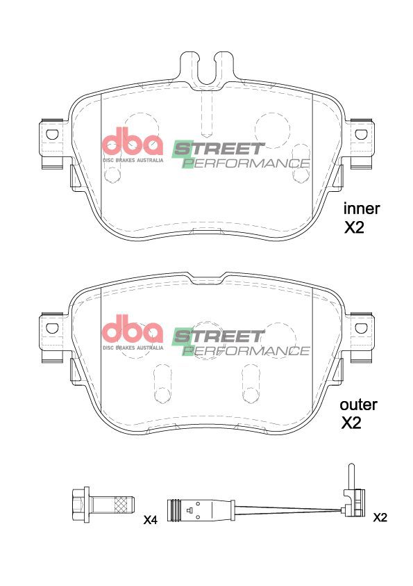 Rear Street Performance Brake Pads