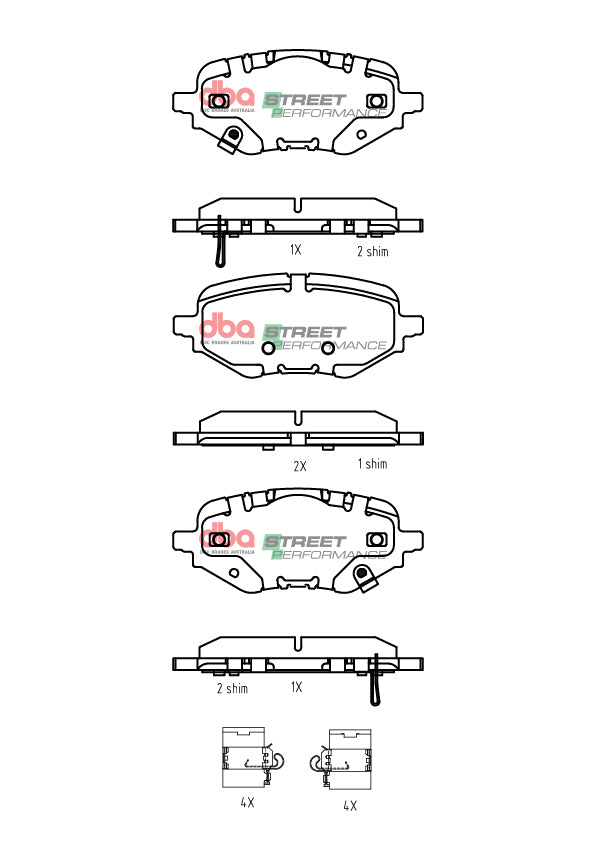 Rear Street Performance Brake Pads
