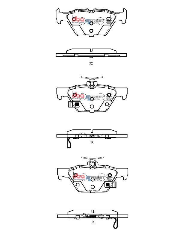 Rear Street Series EV Brake Pads