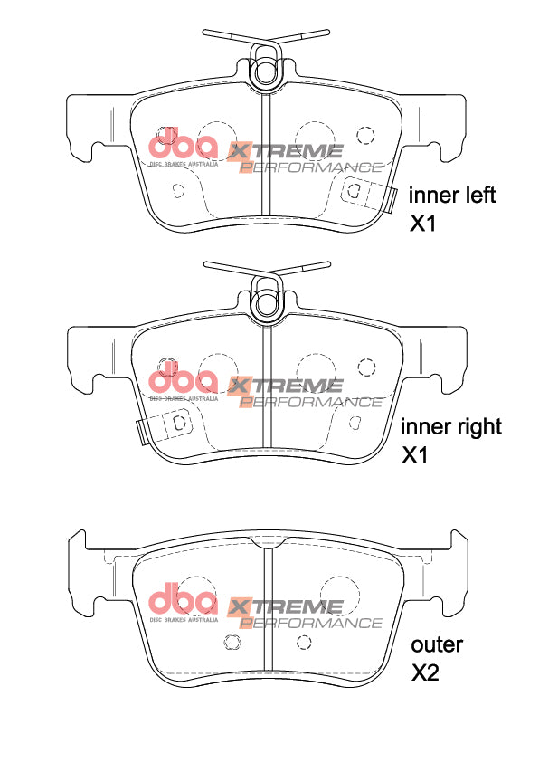 Rear Xtreme Performance Brake Pads