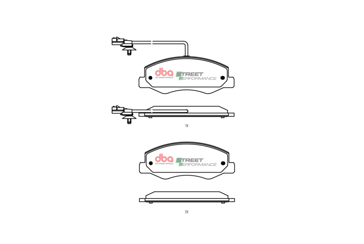 Rear Street Performance Brake Pads
