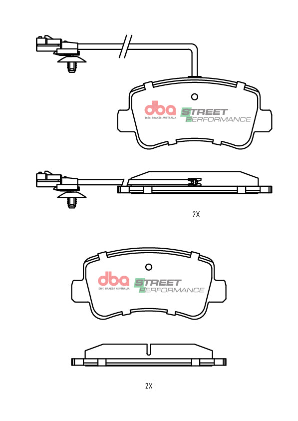 Rear Street Performance Brake Pads