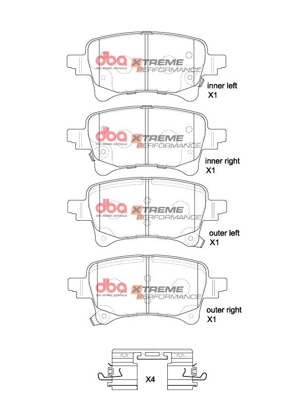Rear Xtreme Performance Brake Pads