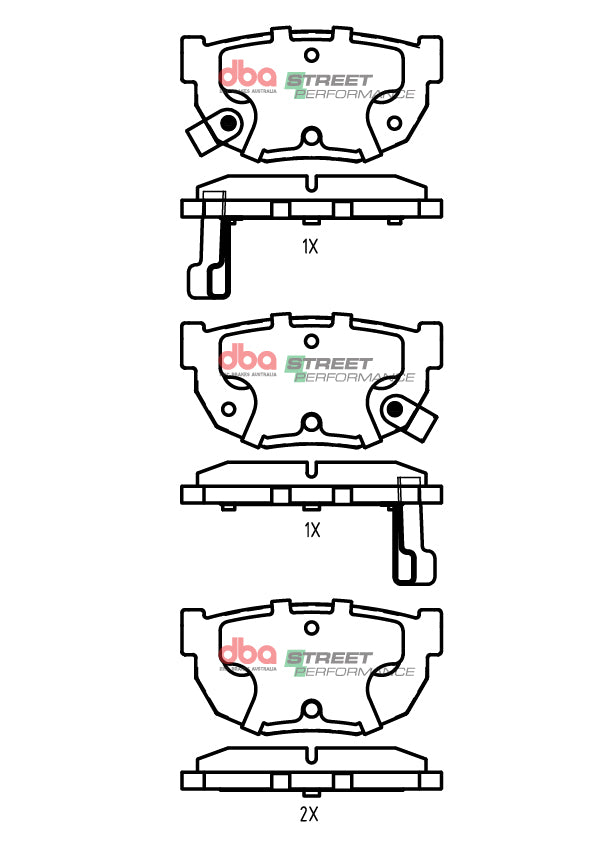 Rear Street Performance Brake Pads